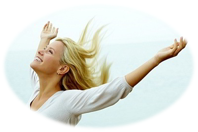 Woman arms up